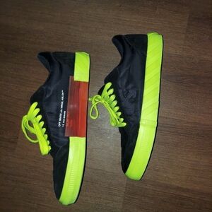 Black and Neon Green Sneakers